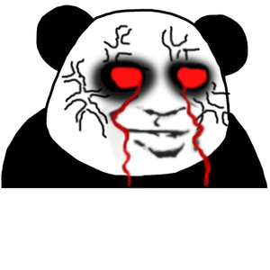 熊猫头黑眼圈红眼流血